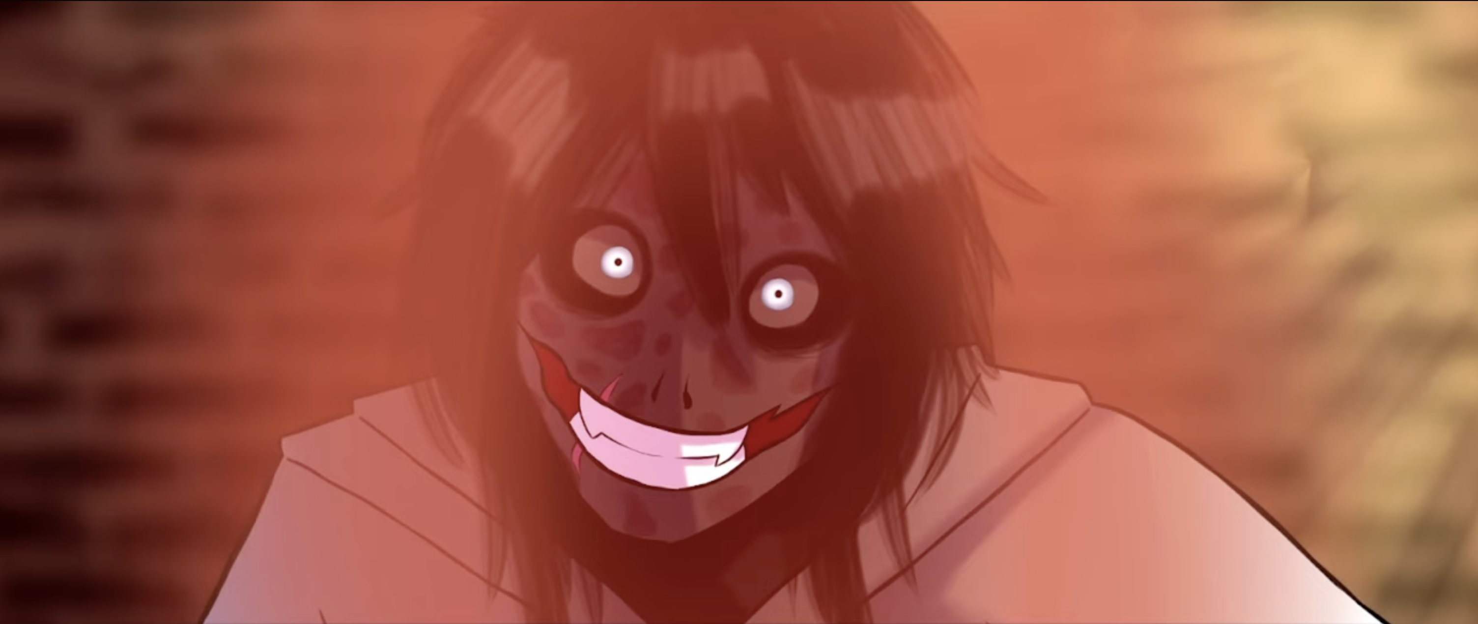 Fear Me: Jeff the Killer's Dating Sim Ending 3 - Fatal Trap: Day 2/3 Home Invasion Game Over. Depicts the death resulting from exceeding the capture limit during the home invasion, triggering a definitive final death.